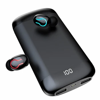 

Q66 Wireless Bluetooth V5.0 Earphone HD Strereo Headphones Sports Waterproof Headset Dual Microphone With 6000mAh charging Box