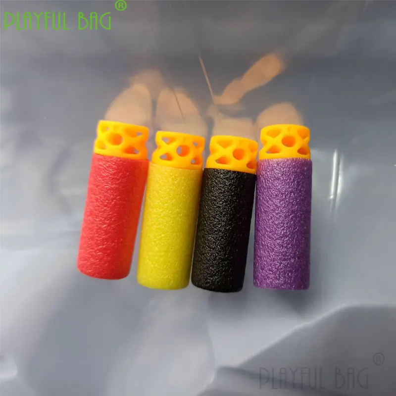 PLAYFUL BAG Outdoor toy soft bullet UZI hollow short bullet EVA bullet foam 3.8cm*1.3cm high weight accessories ID46 5