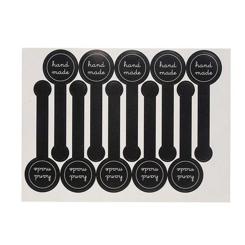 Long Style Handmade Stickers 100pcs Baking Gift Packaging