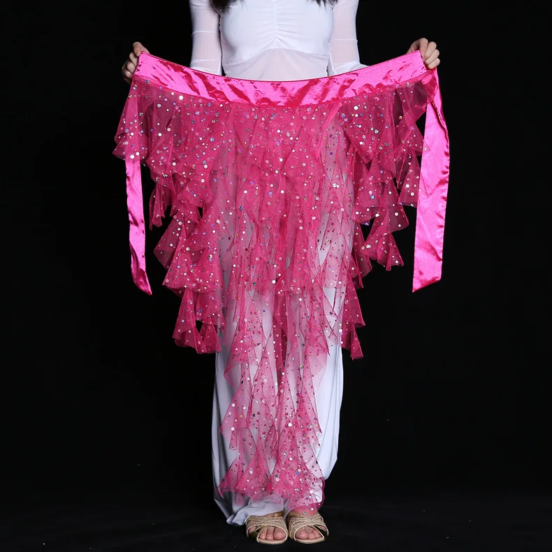 Танец живота хип шарф Дешевая Одежда для танцев шифоновая юбка для девочек практика Регулируемая посадка обернутый пояс для женщин