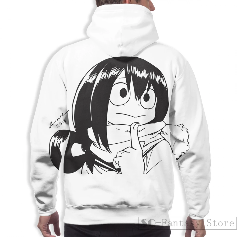 Мужские толстовки, свитшоты для женщин забавные B& W Froppy(Tsuyu Asui) Повседневная Толстовка с принтом