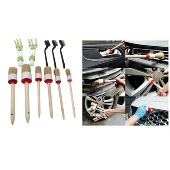 

Interior Cleaning Brush Car 11Pcs Inner Boar Hairs Detailing Set Parts