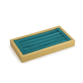 

Leather Rings Display Mini Jewelry Display Stand Bamboo Jewelry Rings Holder Display Organizer