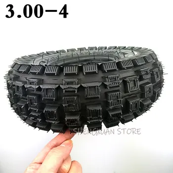 

Free Shipping Tyre Fits for 3.00-4 Knobby Scooter, ATV and Go Kart Tire and Tube Set, Gas Scooter Bike Motorcycle