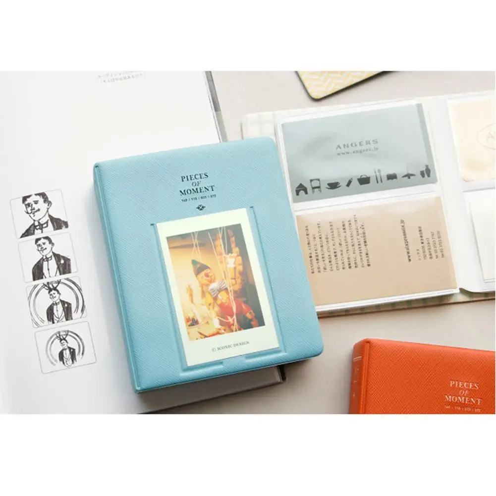 3 дюйма 64 карманы Фотоальбом Синий для пленочной фотокамеры Polaroid Instax mini7s 8 25 50 90