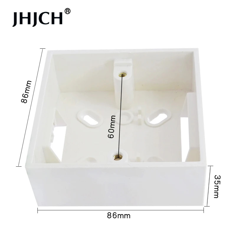 JHJCH Wall switch socket junction box external installation box 86mm*86mm*35mm