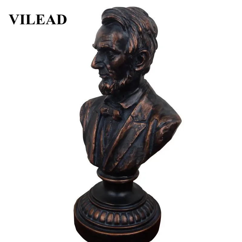 VILEAD 28 см винтажная статуя Авраама Линкольна-президента, украшение для дома, офиса, гостиной