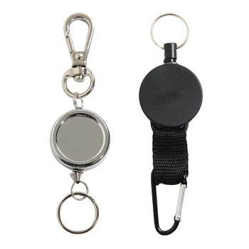 

Keychain High Elasticity Retractable Rope Antilost Pull Reel Strap Key Chain Quickdraw Key Ring New