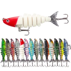 Multi-section Fish Lure Bait Colorful Simulation Plastic Submerged Hard Bait 11cm/25.5g Tail with Hook Pencil Lure 2021 New