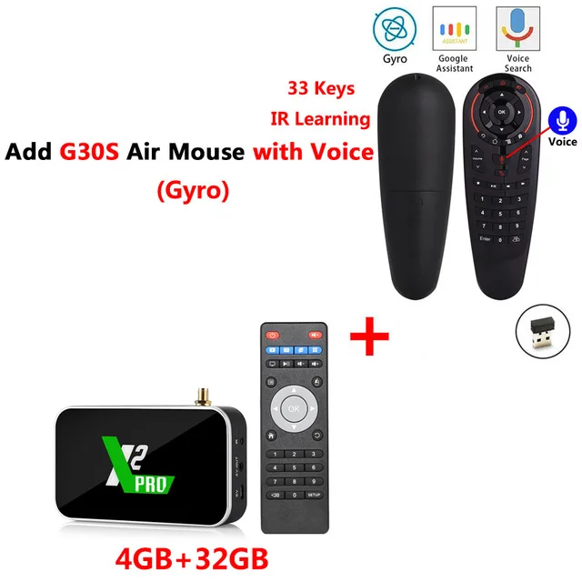 Оригинальная ТВ-приставка Ugoos X2 Cube X2 Pro Amlogic S905X2 Android 9,0 2G/16G 4G/32G 2,4G/5G WiFi 1000M Smart медиаплеер телеприставка - Цвет: X2 Pro EN G30