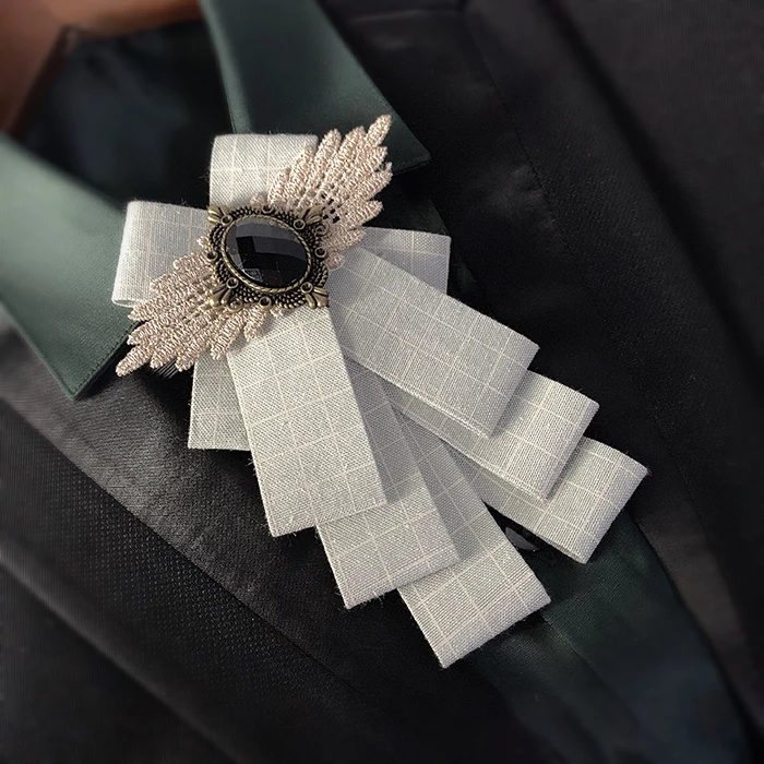 Handmade Bow Tie Британский женский мужской воротник рубашка украшение бархатная одежда галстук-платок галстук для свадебной вечеринки сплав Стразы галстук-бабочка - Цвет: Handmade Bow Tie