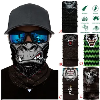 

3D Seamless Mask Cycling Motorcycle Neck Scarf Ski Scarf Face Mask Biker's Scarf Hiking Headwear Balaclava Halloween Party mask