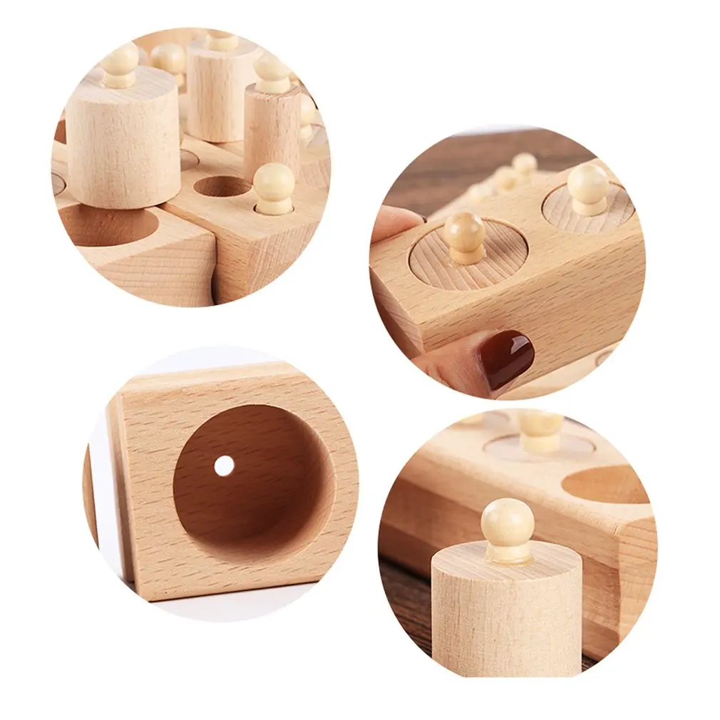 Socket Cylinder Puzzle Sensory Teaching Aid 2 3 4 Years Old Children Early Education Wooden Children 3
