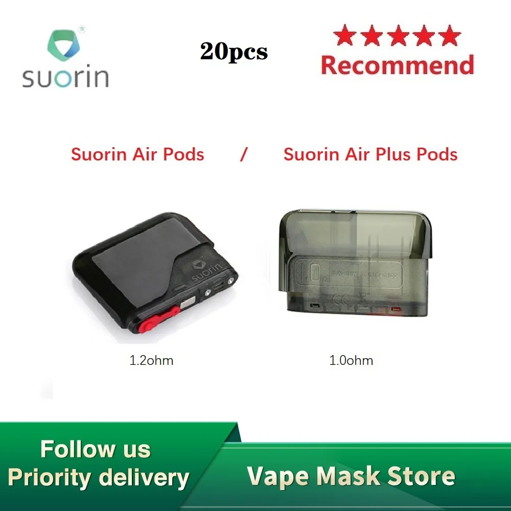 Оригинальный картридж Suorin Air 2 мл Plus 1 Ом 3 5 0 вейп POD для набора электронной