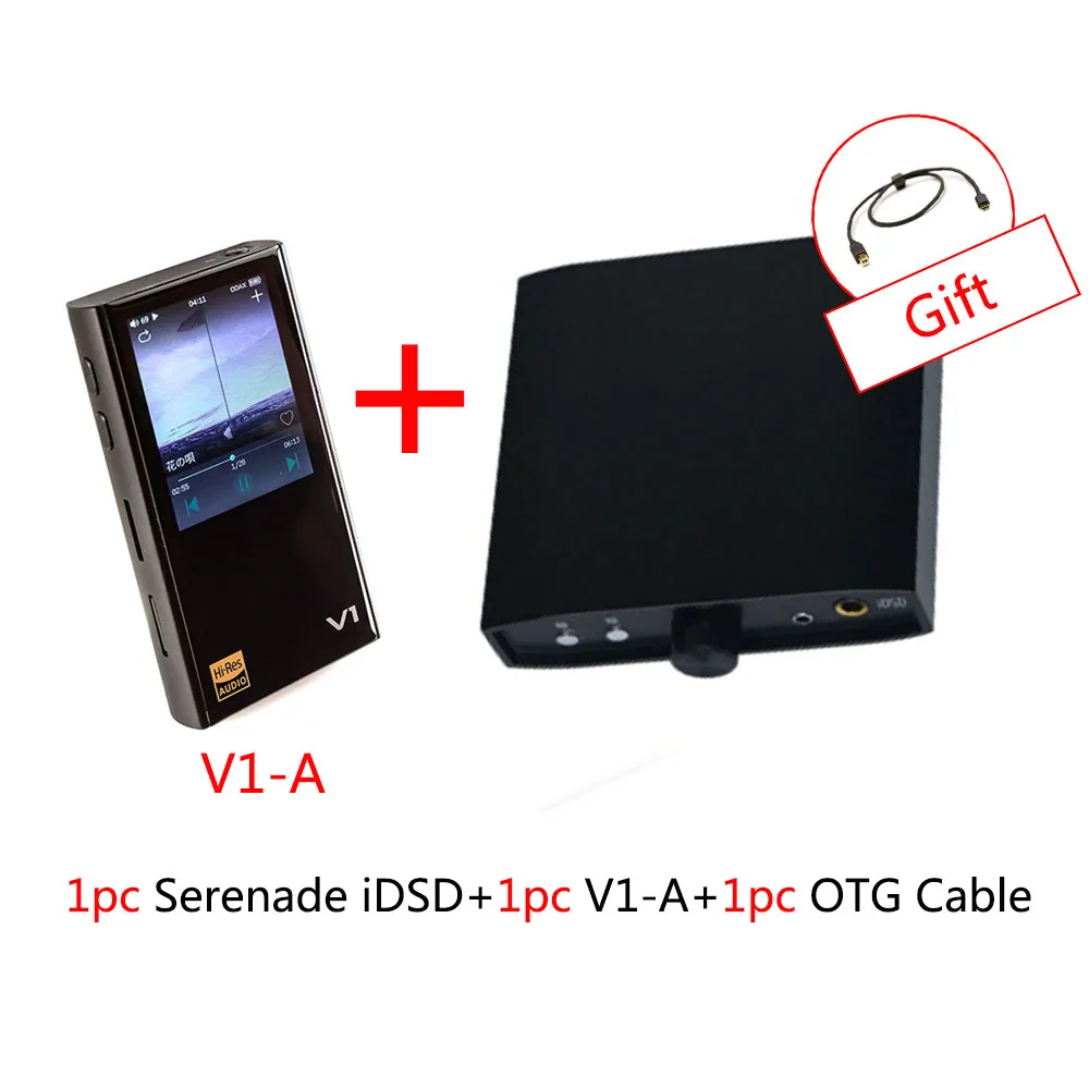 Package 1 Mp3-плееры, V1-A+ Serenade iDSD+ OTG кабель, TempoTec HIFI PCM& DSD 256 поддержка Bluetooth LDAC AAC APTX IN& OUT USB DAC - Цвет: Package 1