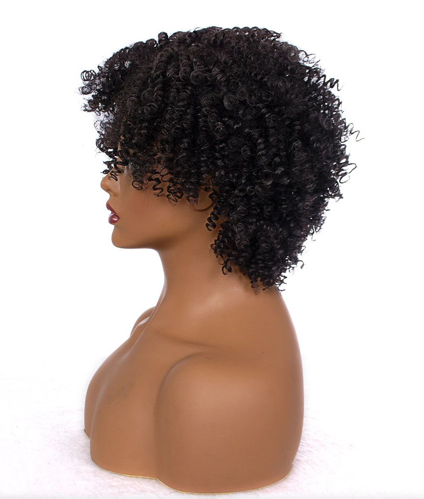 curta, cabelo encaracolado, afro macio, marrom, natural,