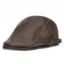 LA Мужская Уличная Кожаная шапка, Зимние береты, мужская шапка, натуральная кожа, шляпа для папы,, для отдыха