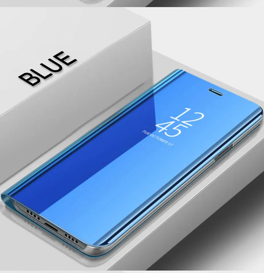 Зеркальный флип-чехол для телефона для Samsung Galaxy S8 S9 Plus Note 9 8 чехол Clear View на S7 S6 край A10 A20 A30 A40 A50 A70 крышка