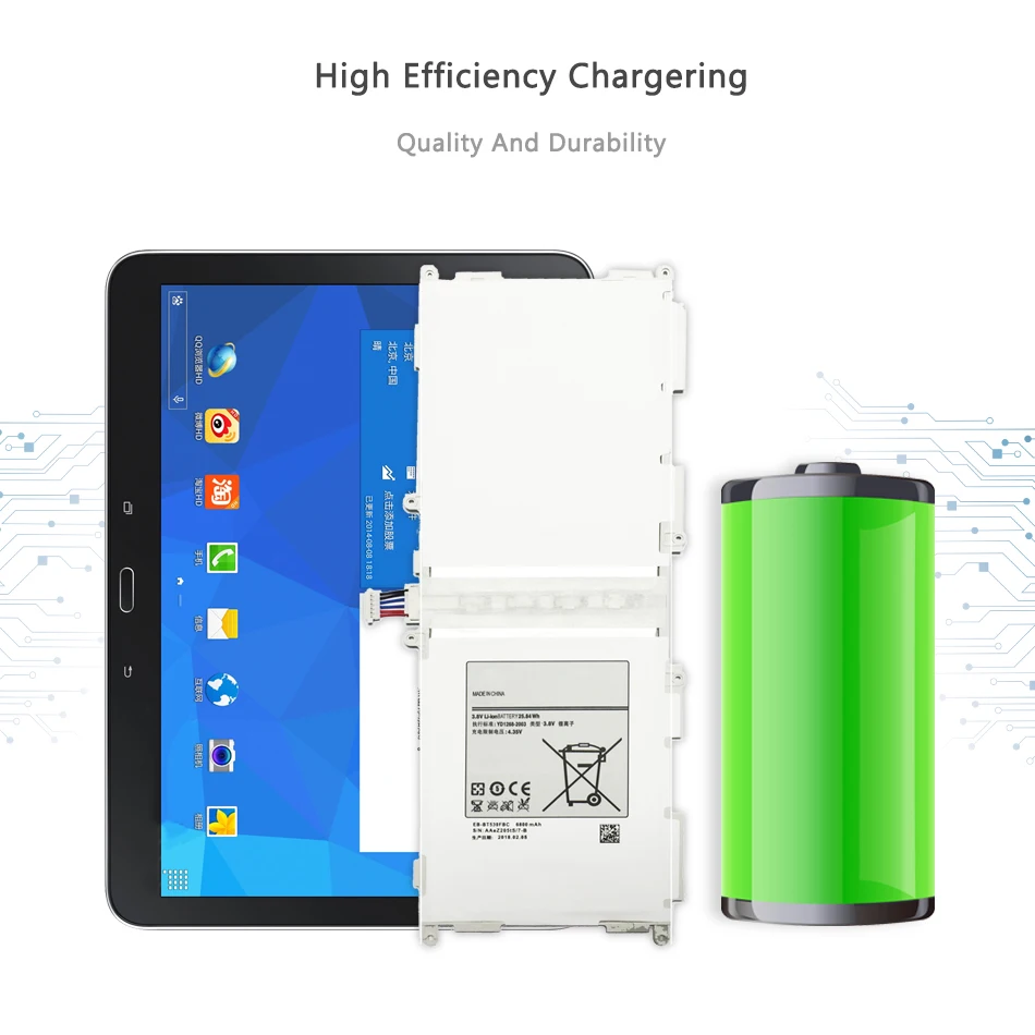 Планшетный литий-полимерный аккумулятор для samsung Galaxy Tab4 Tab 4 SM-T530 T533 T535 T531 T537 EB-BT530FBU EB-BT530FBC аккумулятор 6800 мАч