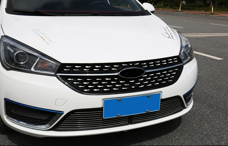 Для Chery ARRIZO5 ARRIZO 5, новинка, нержавеющая сталь, управление, передняя сторона, звездная сетка, блестки, Внешнее украшение, автомобильные аксессуары