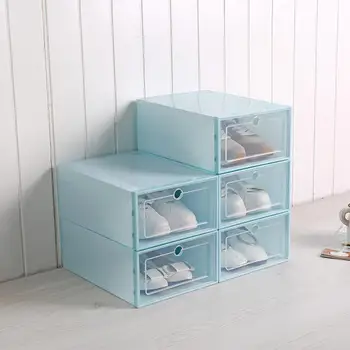 

Transparent Shoes Drawer Case Stackable Sundries Storage Box Rack Organizer Drawer Shoes Box Storage Container Space Saving