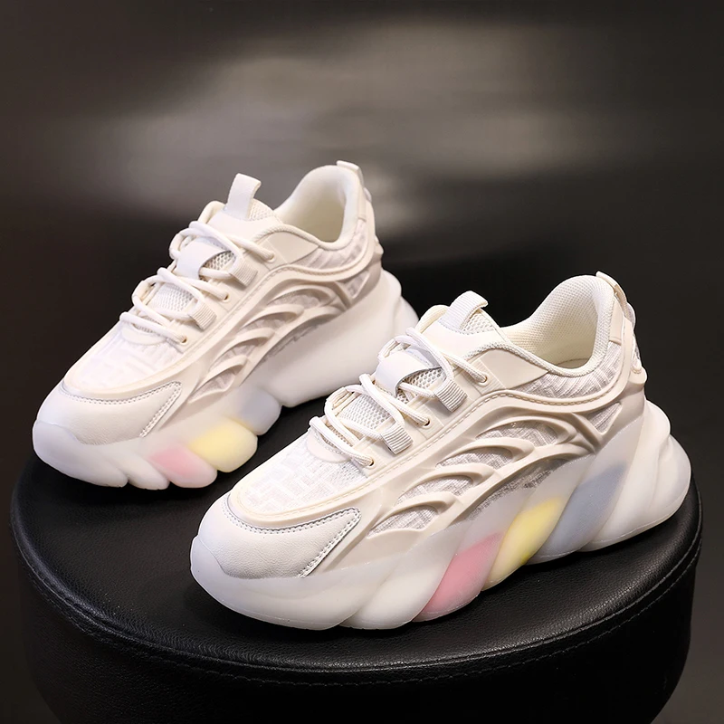 

2021 New Women's Sneakers Ladies Mesh Sports Shoes Platform Chunky Female Outdoor Light Breathable Casual Running Shoes Walking