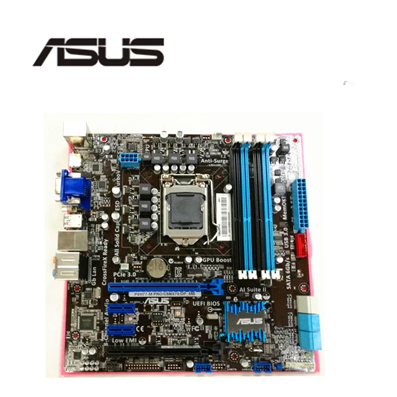 Компьютерная материнская плата для ASUS 1155 PRO/CM6870 CG8270 LGA DDR3 ПК Intel H77 P8H77