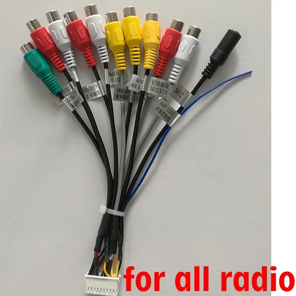 Android radio Auto Zubehör RCA Ausgang Draht Aux-in subwoofer mikrofon Adapter 20Pin universal kabel für PX6