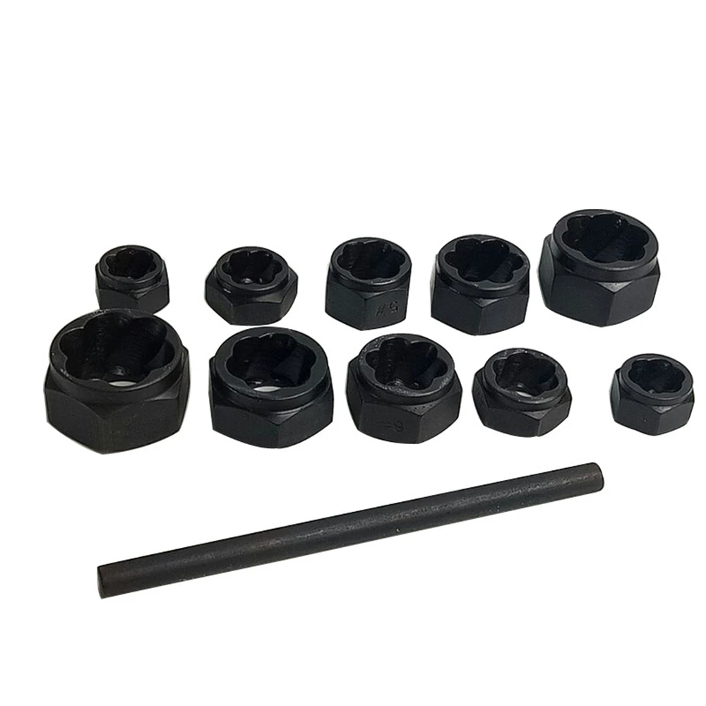 

11pcs Steel Socket Set Damaged Worn Lug Nut And Lock Remover Extractor Tool