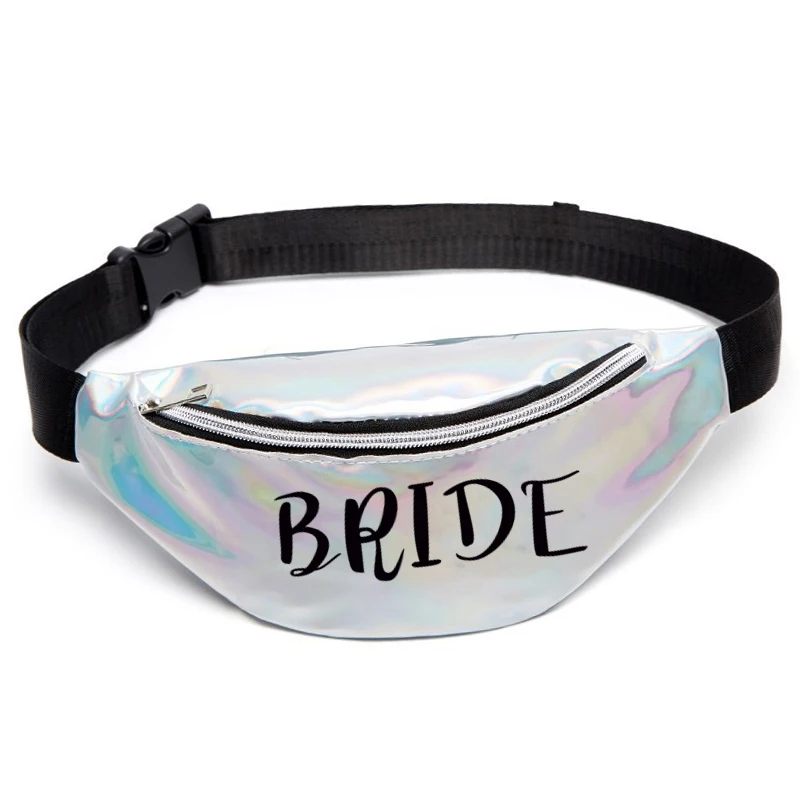 Personalised Bridesmaid Waist bag Make Up Waterproof Bag Bridesmaid Swimsuits Chest Pocket Unique Gift for Bridal Party Custom - Цвет: Bride1