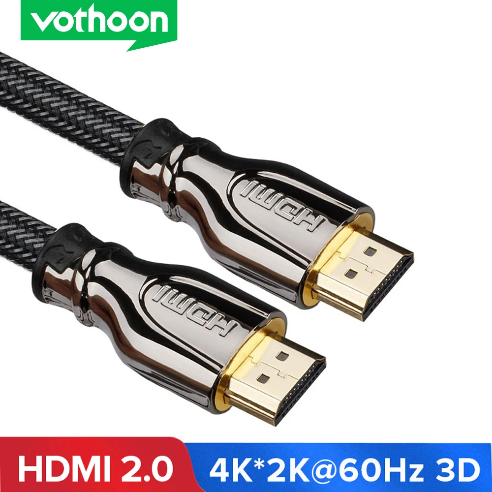 Votoon 4K 60Hz 2 0 HDMI кабель к Ethernet для PS3 проектор HD LCD Apple TV компьютер ноутбук