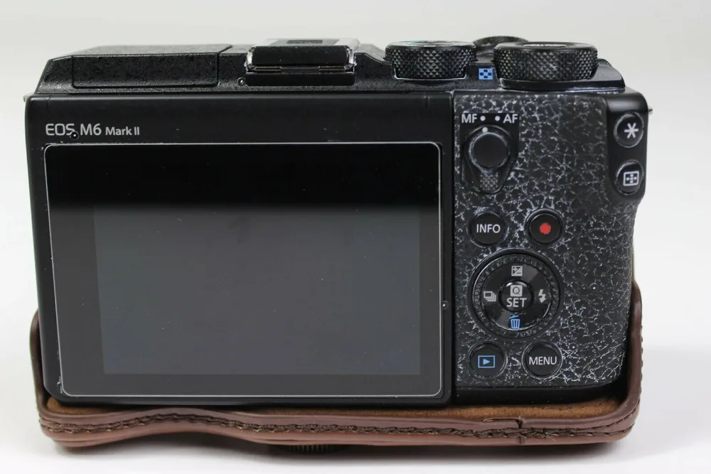 Pu кожаный чехол для камеры с ремешком для Canon EOS M6 Mark II EOSM6II с 15-45 мм объективом