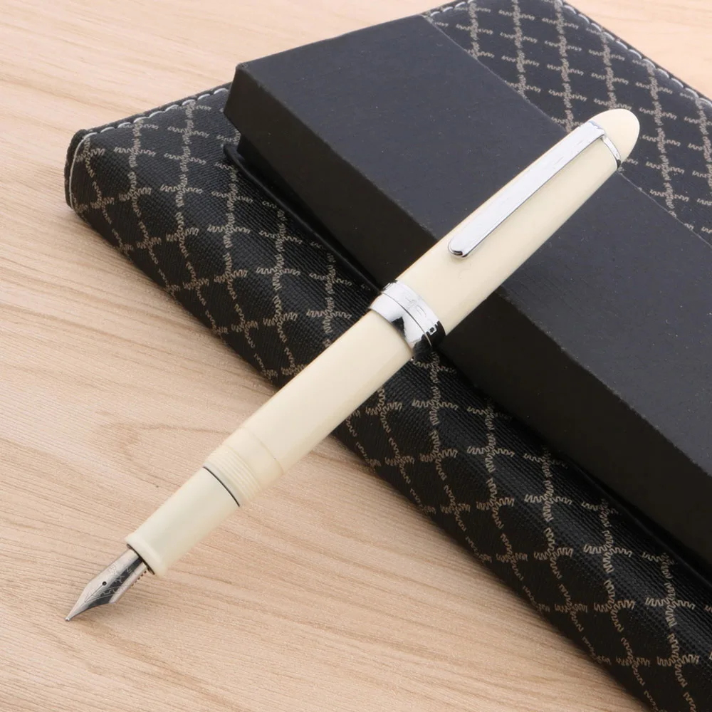 Высокое качество Jinhao 992 авторучка белого цвета и слоновой кости серебряный зажим
