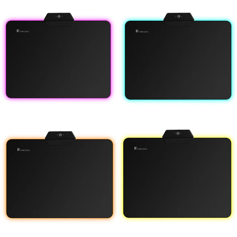 Jonsbo Mp-2 256 Color Automatic Change Rgb Mouse Pad, 9 Monochrome Display Anti-Slip Gaming Mouse Pad