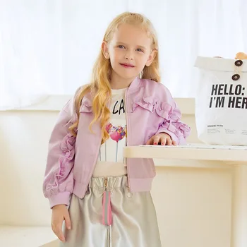 

Autumn And Winter Children's Clothing New Style Children's Jacket Flounced Baseball Uniform Casual Girls Jacket-