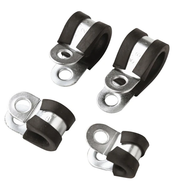 

42pcs/set Stainless Steel Rubber Lined P Cable Clip Hose Pipe Clamps Car Boat