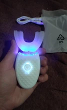 DIOZO-cepillo de dientes eléctrico sónico, 360 grados, automático, tipo U, carga USB, blanqueador de dientes, luz azul, cabezal de cepillo suave