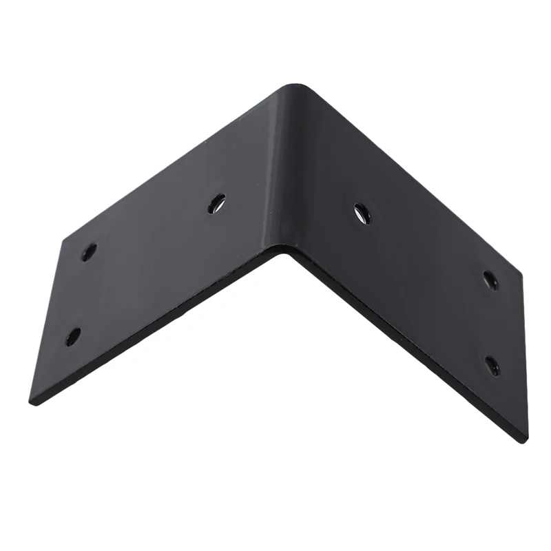black Home Black Spray Corner Code L Right Angle Iron 90 Degree Bracket High Qualtiy Connector Layer Plate Bracket Wide L Type - Цвет: black