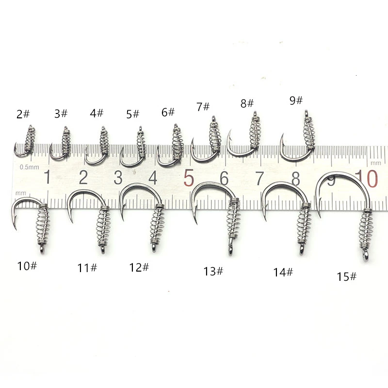 Rompin 10 шт./лот пружина для рыбалки крючок колючий поворотный круг крючок для ловли карпа размер 2-15# джиг Летающий рыболовный крючок рыболовные снасти
