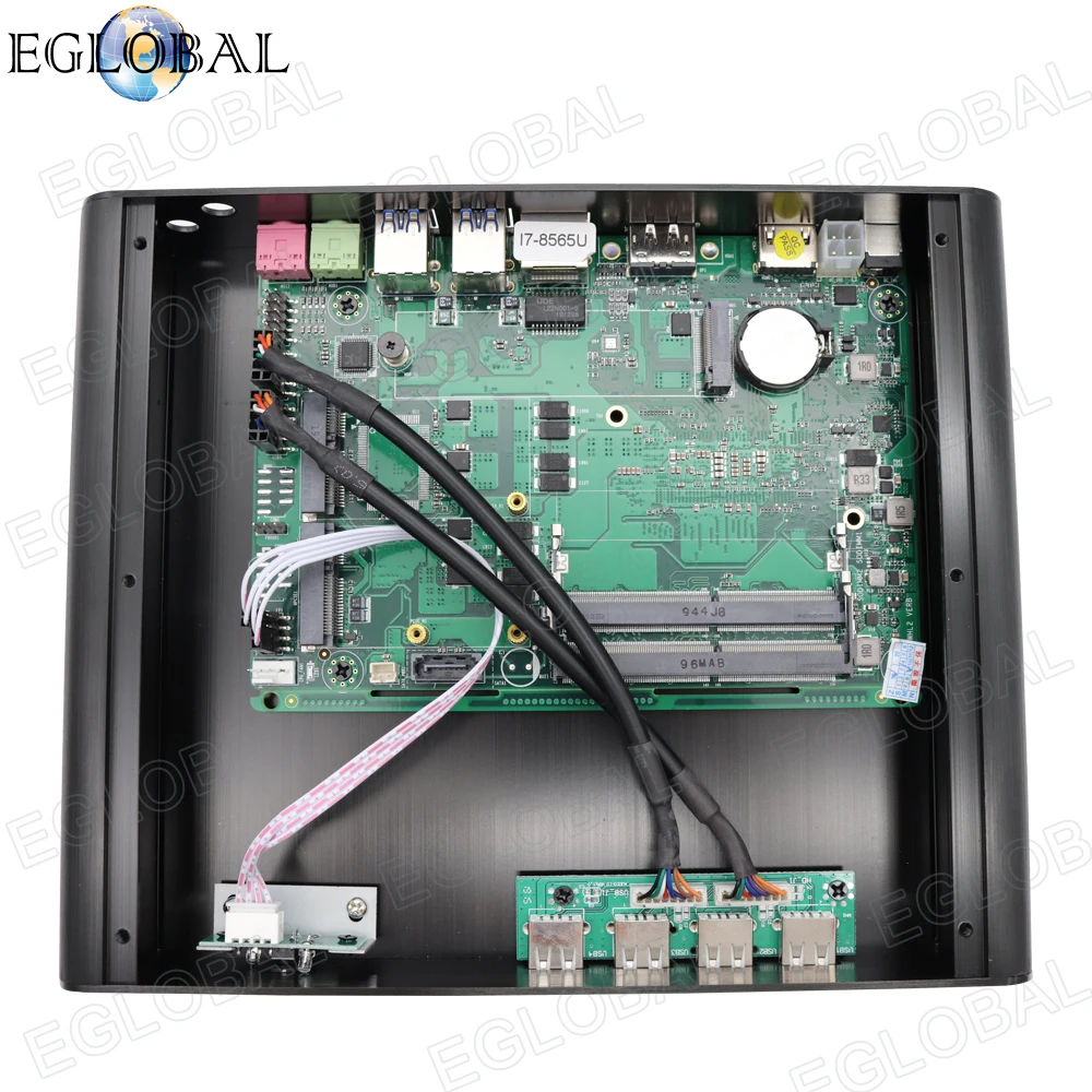 Eglobal mejor oferta 10th GEN nuevo sin ventilador Mini Intel i7 10710U 10510U PC de escritorio Windows 10 2 * DDR4 NVME 4K HTPC Nettop HDMI DP