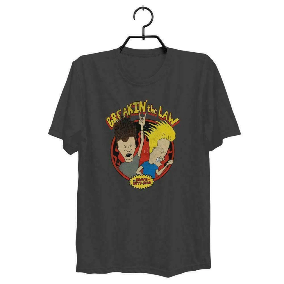 Новый Beavis и прикладом Мужская Mtv черная серая Whait рубашка США размер S-Xxxl Zm1