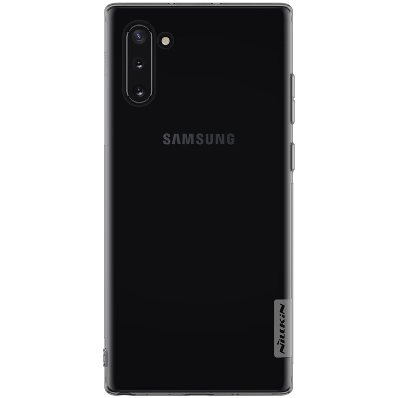 Мягкий чехол для samsung Galaxy Note 10 Note 10+ Note10 Plus Pro Nillkin серия природы Прозрачная Обложка из полиуретана для samsung Note 10 Чехол - Цвет: Gray