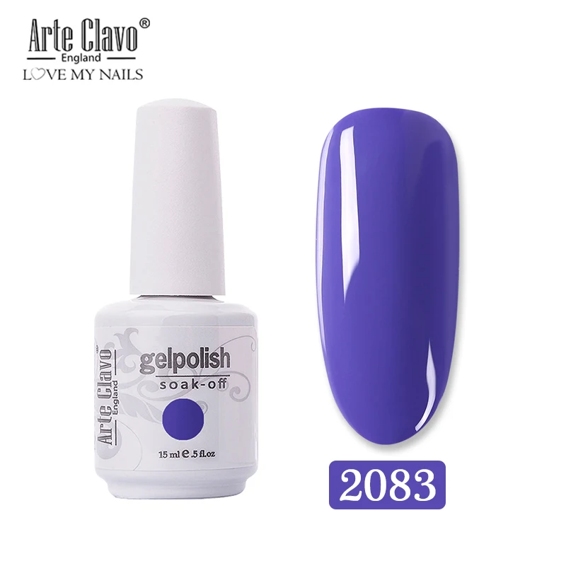 2083 Arte Clavo Гель-лак для ногтей Зеленый Гель-лак Vernis Led Vernis Полупостоянный УФ-гель для ногтей 15 мл замачиваемый базовый верхний слой - Цвет: 2083