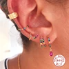 CANNER Diamond-studded Zircon Water Earrings Hoops 925 Sterling Silver Earrings For Women Silver Jewelry Earring Aretes ► Photo 3/6