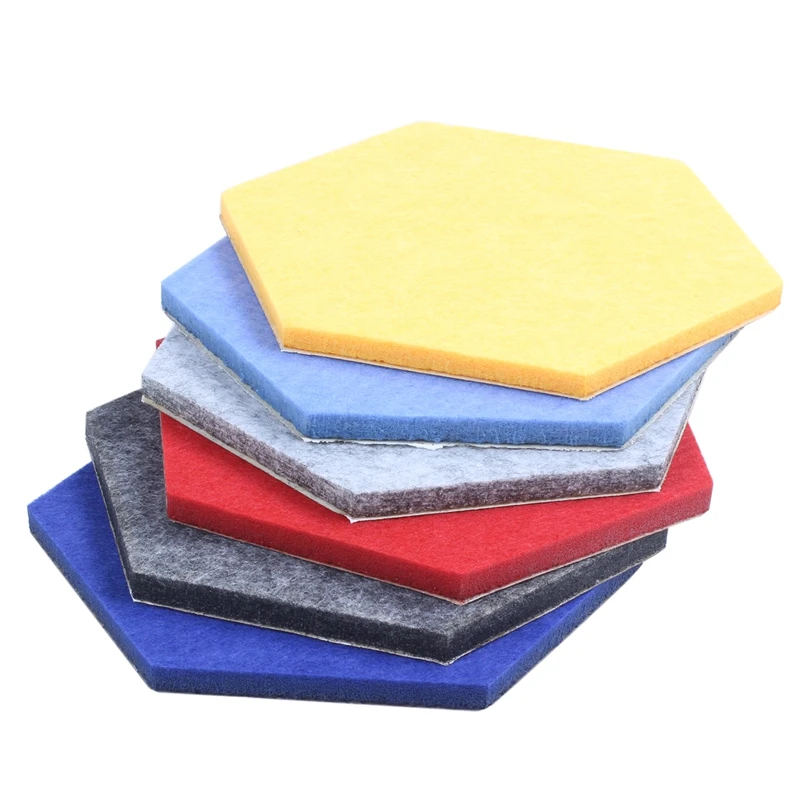

6 Colors Hexagon Bulletin Board,Felt Cork Board Tiles,Pin Board Wall Decor For Photos,Memos,Display(7x6.1x0.32 Inch)
