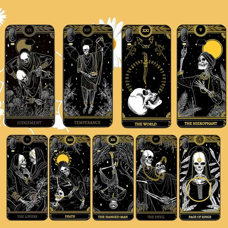 Мягкий Силиконовый ТПУ чехол для телефона HPCHCJHM Death Tarot Samsung A10 A20 A30 A40 A50 A70 A71 A51 A6 A8