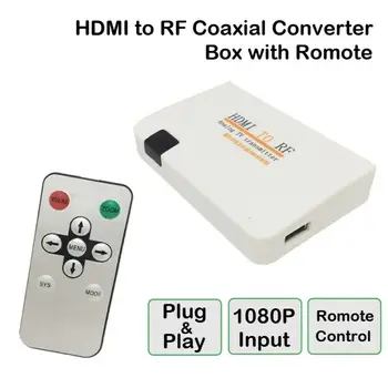 

TV Transmitter HDMI To RF Coaxial Converter Box With Remote Control Frequency Signal HD Modulator EU/US/UK Plug for HDTV PC