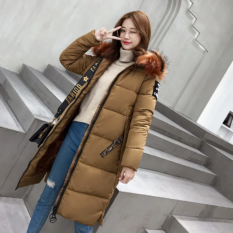 

2019 Winter New Style Cotton-padded Clothes Women's Mid-length Slim Fit Thick Large Size Winter down Jacket Cotton-padded Clothe