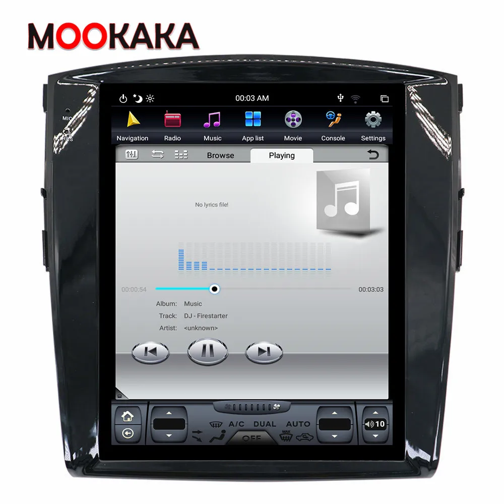 Tesla Multimedia Screen PX6 Android 9.0 Car Radio Player For MITSUBISHI PAJERO V97 V93 Shogun Montero Car GPS Navigation CARPLAY