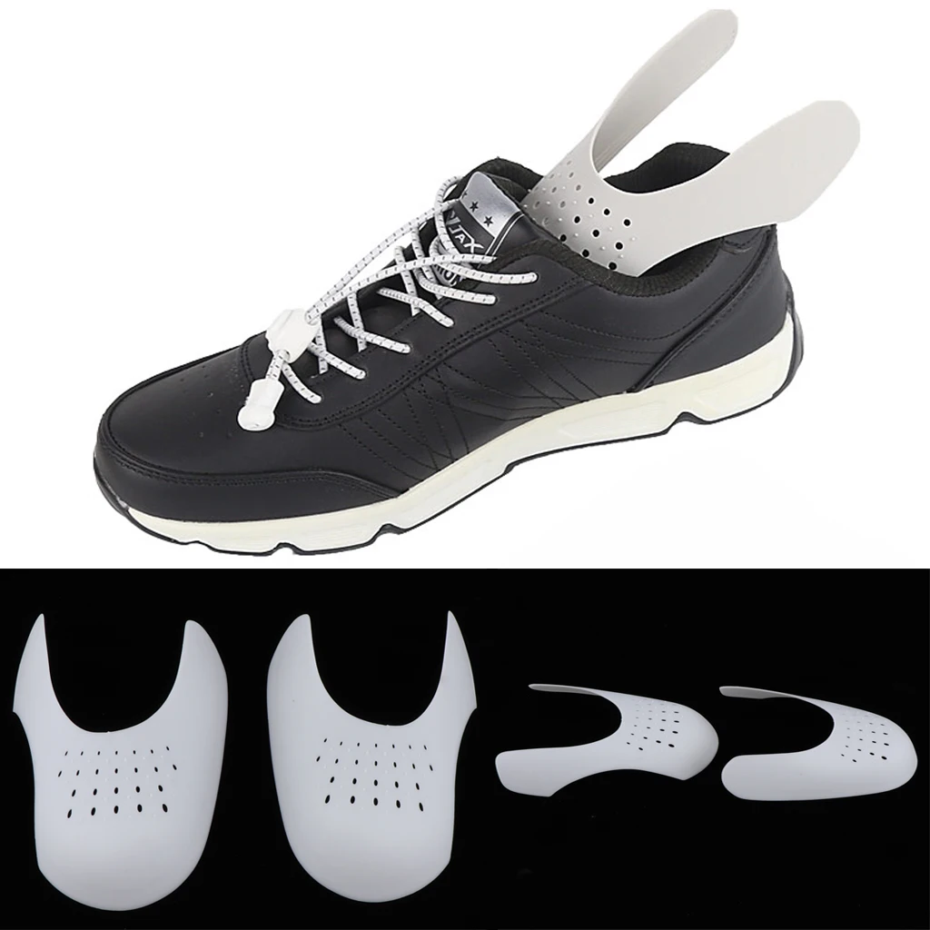 

2 Pairs Shoes Shield Protector Mens Against Shoe Creases Shoes Toe Box Anti Crease Bending Crack Universal Sneaker Shield Shaper